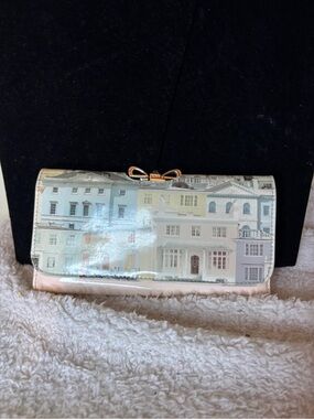 Ted Baker London Leather Wallet Multi color in EUC With Gold Hardware
